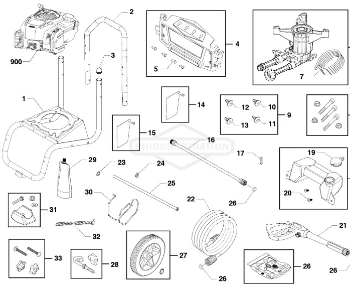 Craftsman Pressure Washer CMXGWAS021026-00 Replacement kits Parts & manual